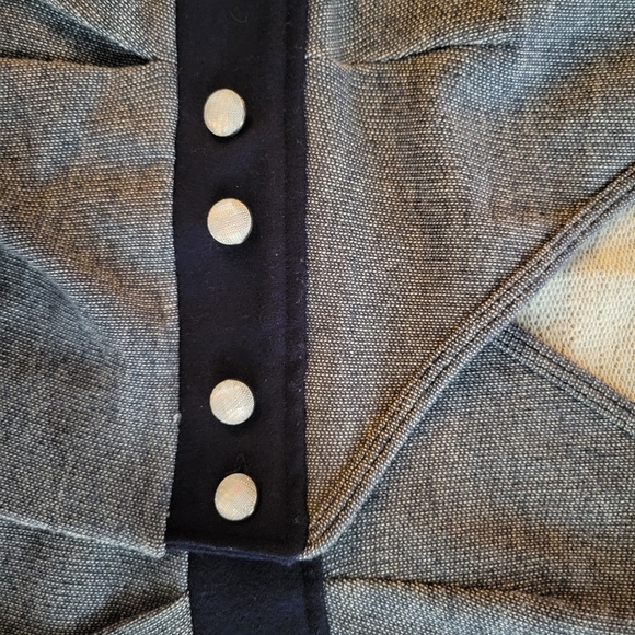 Intimissimi Gray/Black Jewel Button Sleeveless Jumper - M - Picture 6 of 7